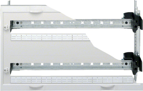 Hager UD22B3 Baustein universN für REG waagerecht, 2x24PLE, Edelstahl und Weiß, B: 500 mm, T: 125 mm, H: 300 mm - Bild 1