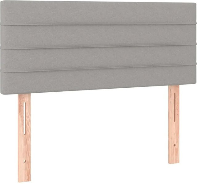 vidaXL LED Kopfteil in Hellgrau mit USB-Ladeport und integrierter Beleuchtung, B: 100 cm, T: 5 cm, H: 78-88 cm - Bild 1