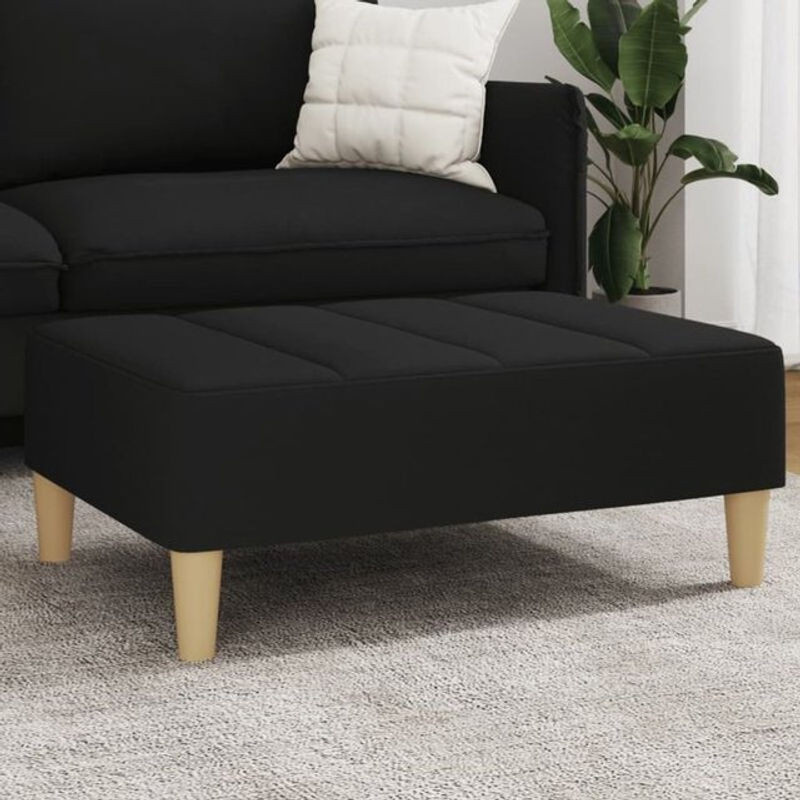 Modern Polsterhocker vidaxl aus Stoff in Schwarz B/T/H: 77 x 55 x 31 cm - Bild 1