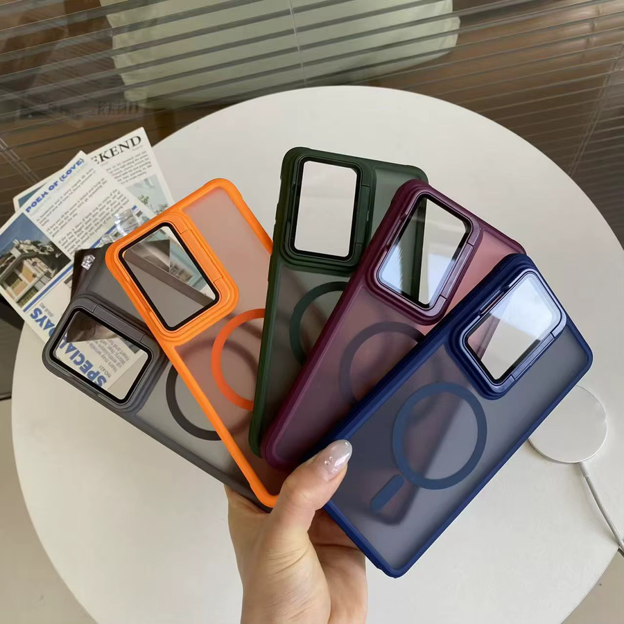 Magnetische Samsung Schutzhülle aus Glas und Metall mit Linsenschutz und MagSafe Kompatibilität in Grau für S26 S25 S24 S23 Ultra Plus FE - Bild 2