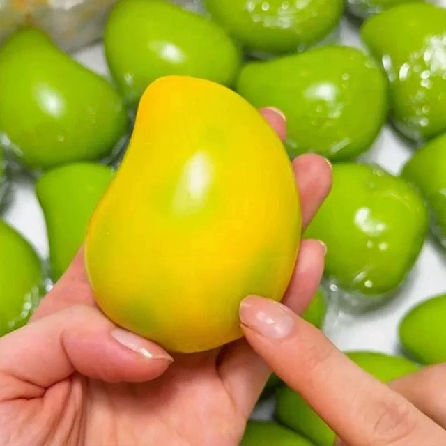 Mango Baustein Squishy Stressball, Farbwechselndes Fidget ASMR Sensorisches Anti-Stress-Spielzeug - Bild 1