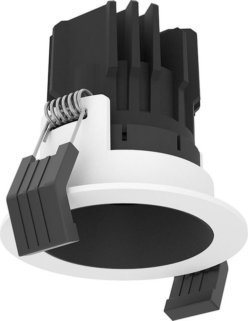 LUX-IT Solo 4 LED-Deckeneinbaustrahler in Weiß und Schwarz, 13 Watt High Power, Warmweiß 3000K, IP44, rund - Bild 1