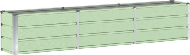 vidaXL Pflanzkübel aus Stahl und Kunststoff, Grün, B: 240 cm, T: 40 cm, H: 45 cm - Bild 1
