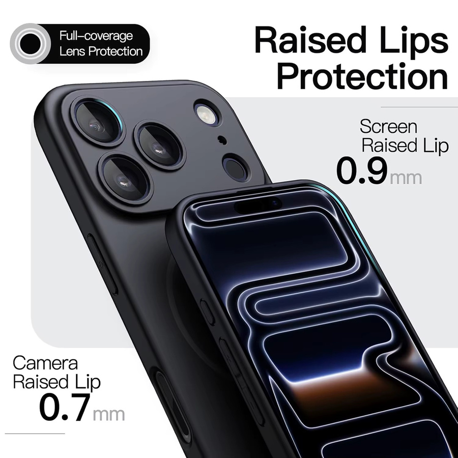 Stoßfeste TPU-Hülle von AIHNBG in Schwarz für iPhone 11 bis iPhone 17 Pro Max Softcover Rückseite - Bild 2