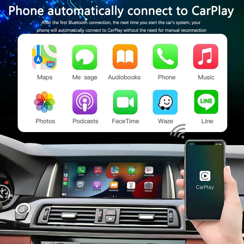 WRWD Kabelloses CarPlay und Android Auto Interface für BMW NBT/CIC Systeme sowie MINI, Schwarz - Bild 3
