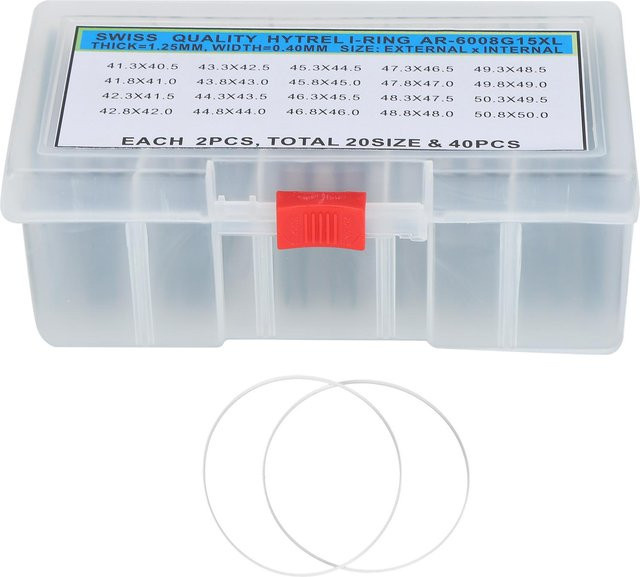 DIYelecs Uhrenteil O-Ring, Kunststoff, Weiß, Unisex - Bild 1