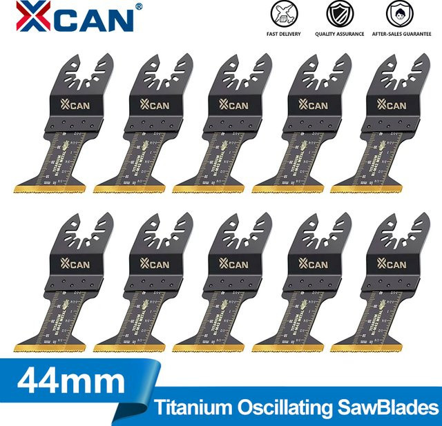 XCAN Bimetall-Titan Multitool-Sägeblätter für Holz, Kunststoff und Metall, 44 mm oszillierende Sägeblätter mit Schnellverschluss - Bild 1