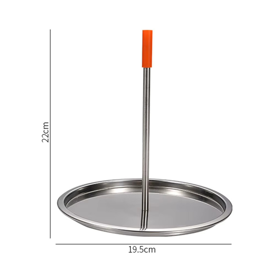 Multiyilego Hühner-Röstgestell aus Edelstahl in Silber, vertikaler Hähnchenhalter für Grill und Pfanne - Bild 3