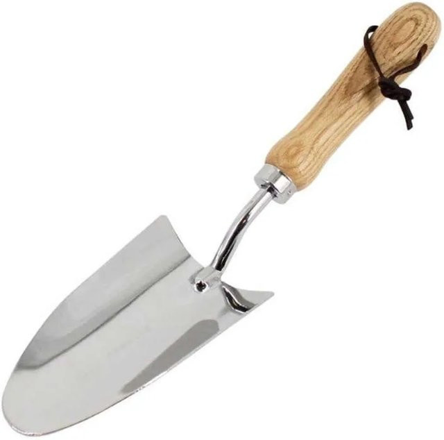 Galaflor Blumenkelle aus Edelstahl mit Holzgriff in Silber - Bild 1
