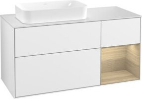 V&B Waschtischunterschrank Finion in Weiß glänzend lackiert, Breite: 120 cm, Tiefe: 50,1 cm, Höhe: 50,1 cm - Bild 1