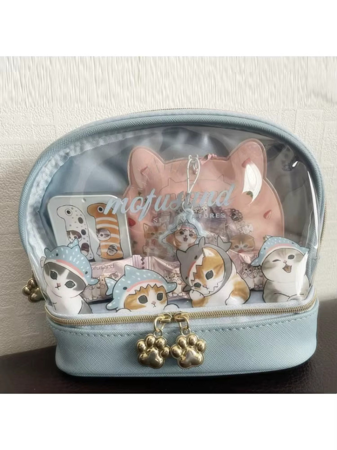 Mofusand Kosmetiktasche, Muschelform, Transparent, PVC - Bild 3