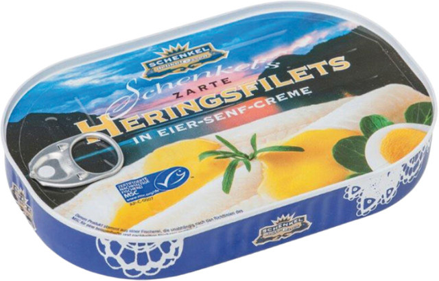 Schenkel Heringsfilets MSC in Eier-Senf-Creme 200 g - Bild 1