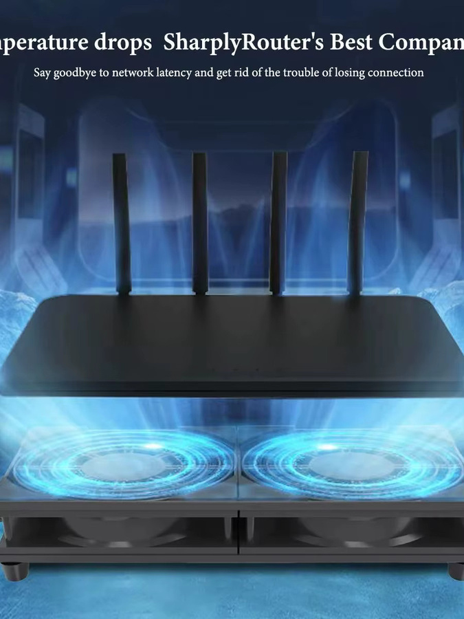 AuyiHomu Dualer USB-Lüfter in Schwarz mit 3-Stufen-Geschwindigkeitsregelung für Router, PC und Spielekonsole - Bild 6