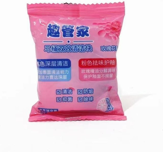 ZHPBD Toilettenreiniger mit Rosenduft in Pink, 50 g - Bild 1