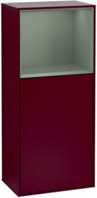 V&B Finion Seitenschrank mit LED-Wandbeleuchtung und Glasfachboden, Matt, B: 41,8 cm, H: 93,6 cm - Bild 1