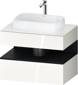 Duravit Waschtischunterschrank Qatego in Weiß Hochglanz, B/T/H: 80 x 55 x 60 cm - Bild 1