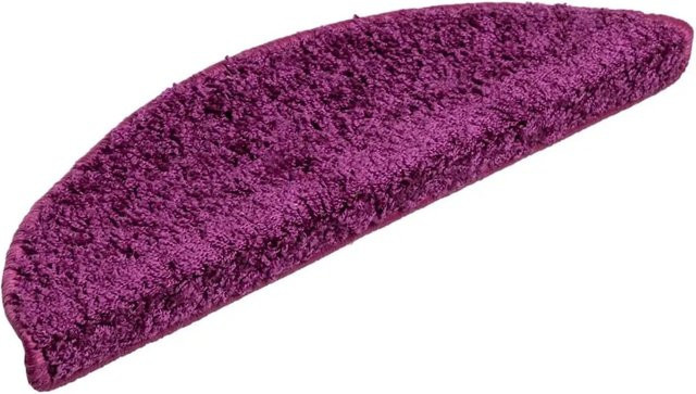 vidaXL Stufenmatten 10 Stück Halbrund Violett B: 56 cm, T: 17 cm, H: 3 cm - Bild 1