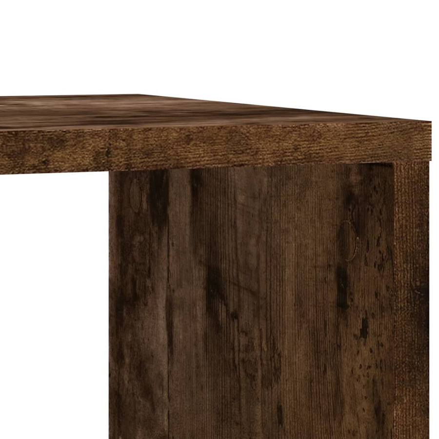 vidaXL Beistelltisch mit Rollen aus Holzwerkstoff in Räuchereiche, B/T/H: 50 x 30 x 55 cm - Bild 6