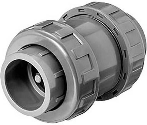 FIAP Kegelrückschlagventil aus PVC in Grau, Durchmesser: 25 mm, Höhe: 60 mm - Bild 1