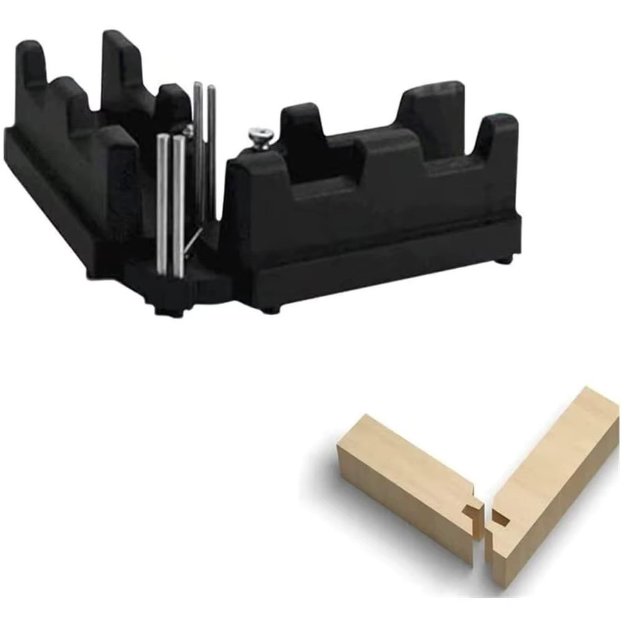 2-in-1 Schräglehre und Gehrungsbox zum Messen von Schneidwerkzeugen und Winkeln in Schwarz aus Kunststoff - Bild 6