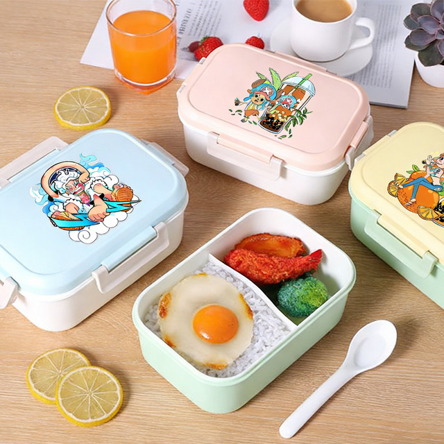Bandai One Piece Multifunktionaler Lunchbehälter für die Mikrowelle, Tragbare Bento-Box für Obst und Lebensmittel, Mehrfarbig - Bild 1