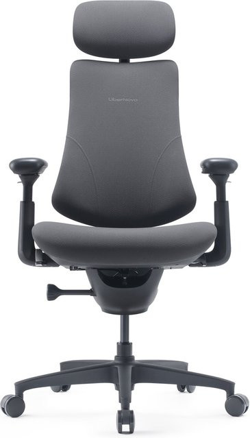 Libernovo Omni Gen High End Bürostuhl aus Stoff in Schwarz mit Armlehnen und Höhenverstellung - Bild 1