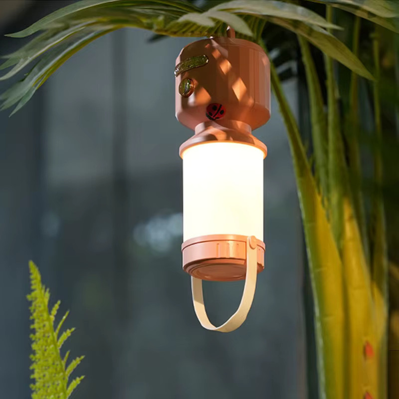 Wiederaufladbare LED Camping Lampe mit Haken, dimmbar in 3 Farben, tragbare Outdoor Notfallbeleuchtung in Weiß - Bild 3