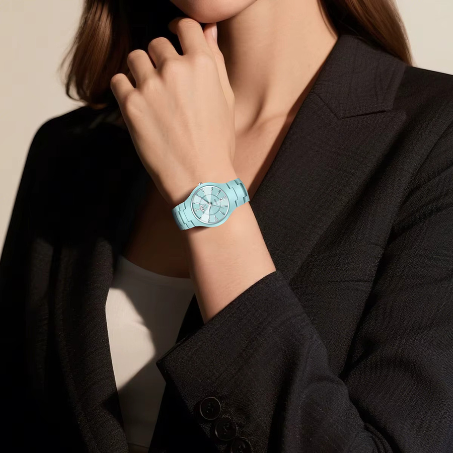 LIGE Armbanduhr, Keramik, Quarz, Weiß, Damen - Bild 2