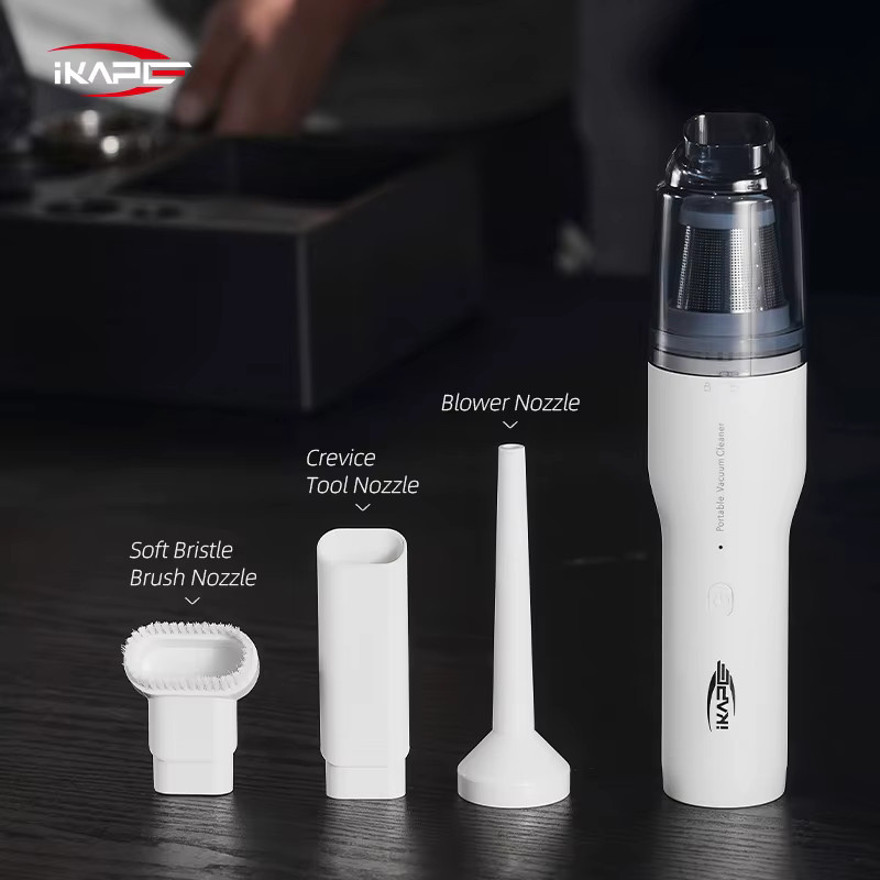 IKAPE Kaffeesatz-Staubsauger in Weiß, tragbarer kabelloser Hand-Barista-Reiniger mit Saug- und Gebläsefunktion für Bar, Auto oder Desktop - Bild 2