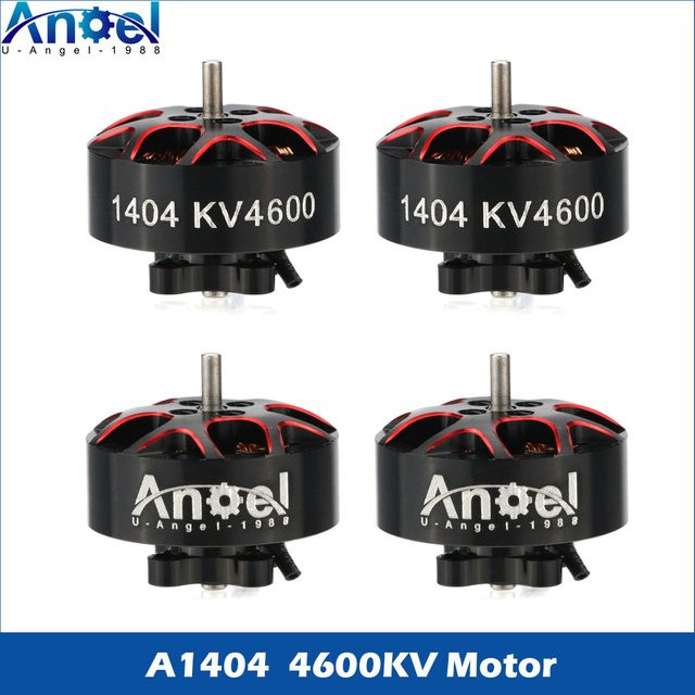 Uangel A1404 4600KV Bürstenloser FPV Motor mit 1,5mm Welle für 2,5 bis 4 Zoll Cinewhoop und RC Racing Drohnen, Schwarz - Bild 1