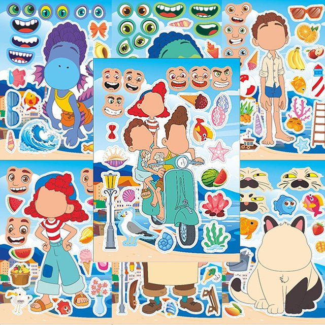 Disney Luca Puzzle-Sticker, Lernspielzeug, Bunt / Mehrfarbig - Bild 1