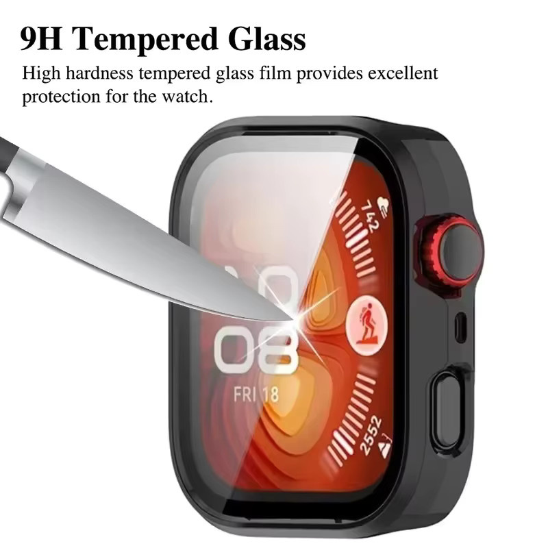 Huawei Uhrenarmband Silikon, Schwarz, für Huawei Uhr Fit 3/4/4 Pro - Bild 2
