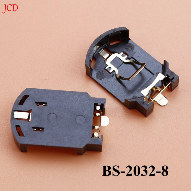 JCD Knopfzellenhalter für CR2032 und CR2025, vergoldete Batteriefach-Steckdose, Farben: Gold oder Schwarz - Bild 1