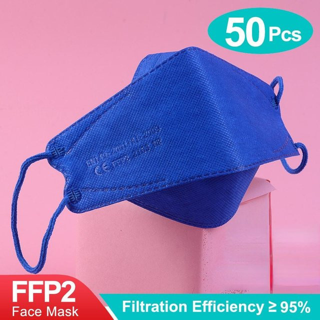Febell FFP2 Atemschutzmasken in Blau, 50 Stück - Bild 1