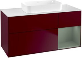 V&B Waschtischunterschrank Finion in Peony Matt mit Regalelement, Breite: 120 cm, Tiefe: 60 cm - Bild 1