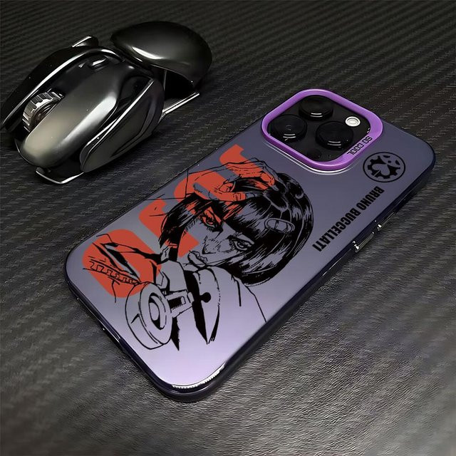 Anime JOJO's Bizarre Adventure Handyhülle für iPhone in Purple, matt und Anti-Fall Schutz - Bild 1