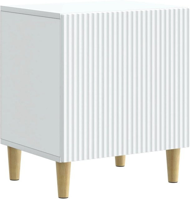 vidaXL Nachttisch in Weiß aus Holzwerkstoff im Vintage-Design, B/T/H: 43 x 34,5 x 50 cm - Bild 1