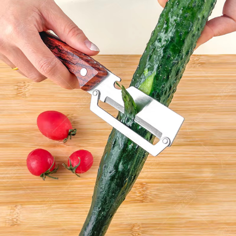 WXCOO 2er-Set Multifunktionaler Gemüseschäler aus Edelstahl für Obst und Gemüse - Bild 3