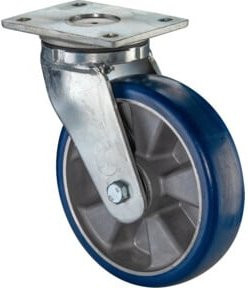 BS Schwerlastrolle RR100.B92.200 aus Aluminium in Blau mit Schraubbefestigung - Bild 1