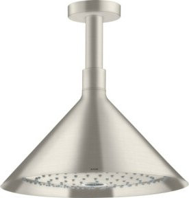 Hansgrohe Axor Kopfbrause Decke, Durchmesser: 24 cm, 2 Strahlarten, Edelstahl-Optik, Silber - Bild 1
