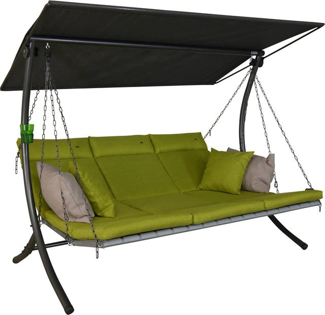 Angerer Hollywoodschaukel Luxus Smart Lime in Grün mit Sonnen canopy und Kissen, B/T/H: 270 x 160 x 145 cm - Bild 1