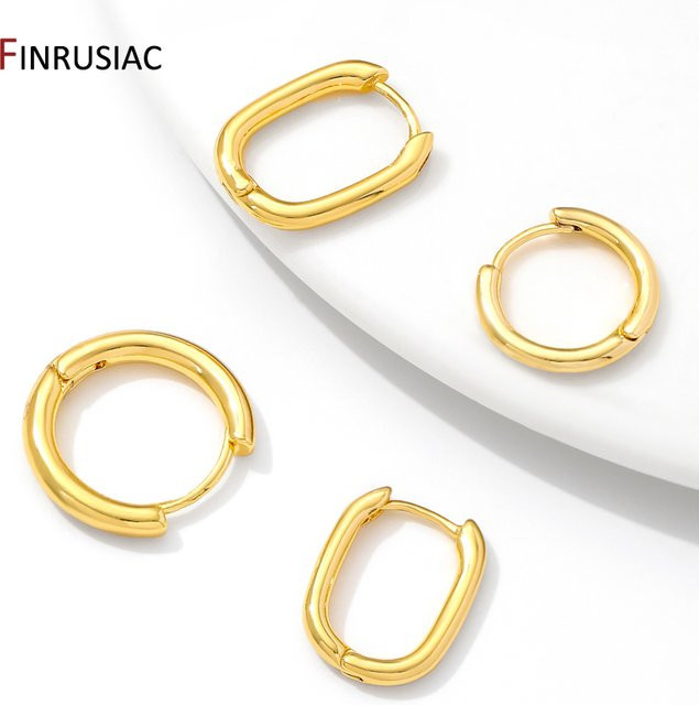 FINRUSIAC Creolen, Messing, Gold, Damen - Bild 1