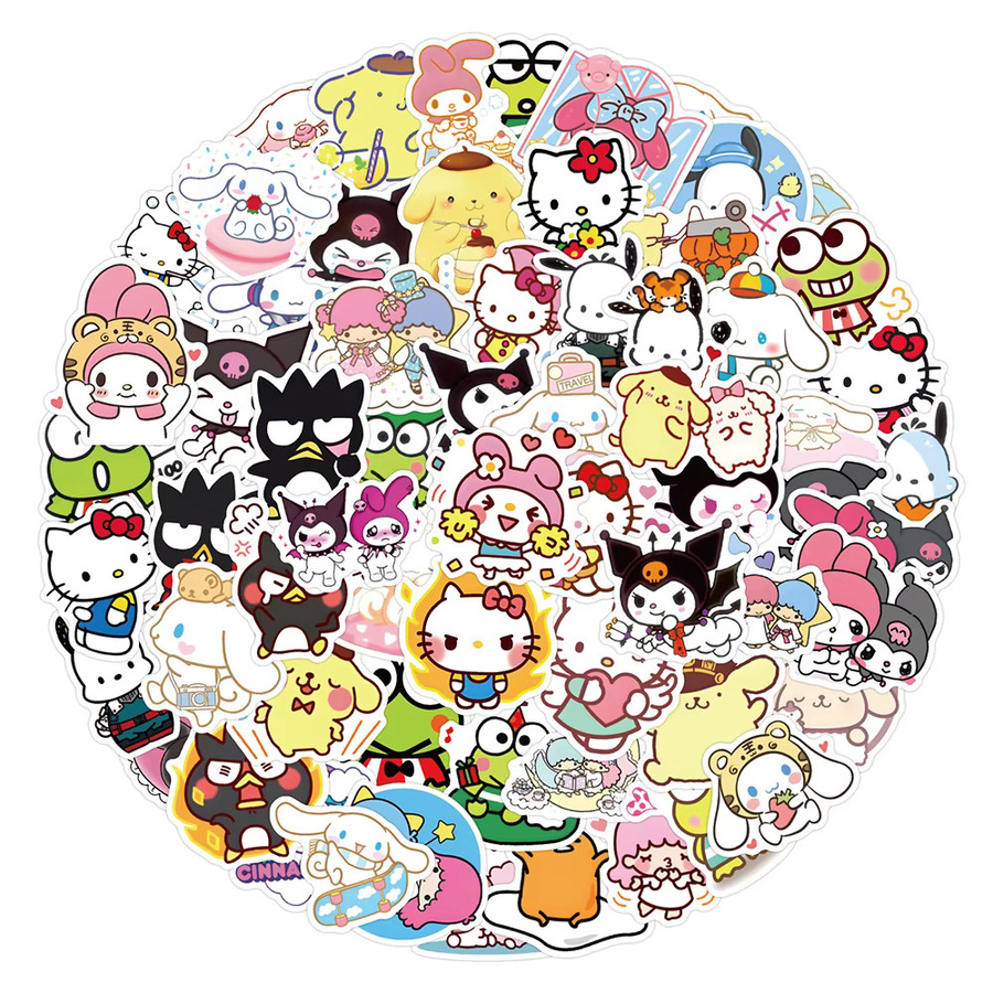 Sanrio Kuromi My Melody Cinnamoroll Cartoon-Aufkleber, Sticker Spielzeug - Bild 2