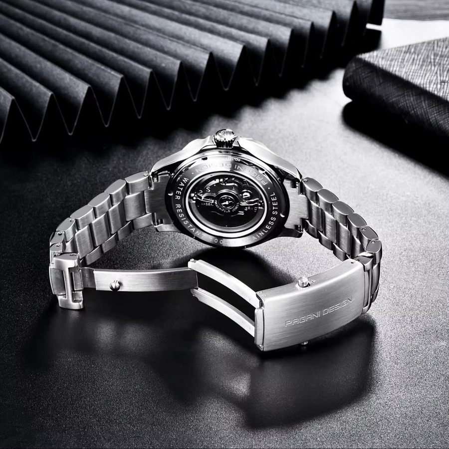 PAGANI DESIGN Armbanduhr, Automatik, Edelstahl, Schwarz, Herren - Bild 6