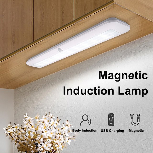 KFV LED Smart Nachtlicht mit Bewegungssensor und wiederaufladbarem 1000mAh Akku für Schlafzimmer und Schränke - Bild 1