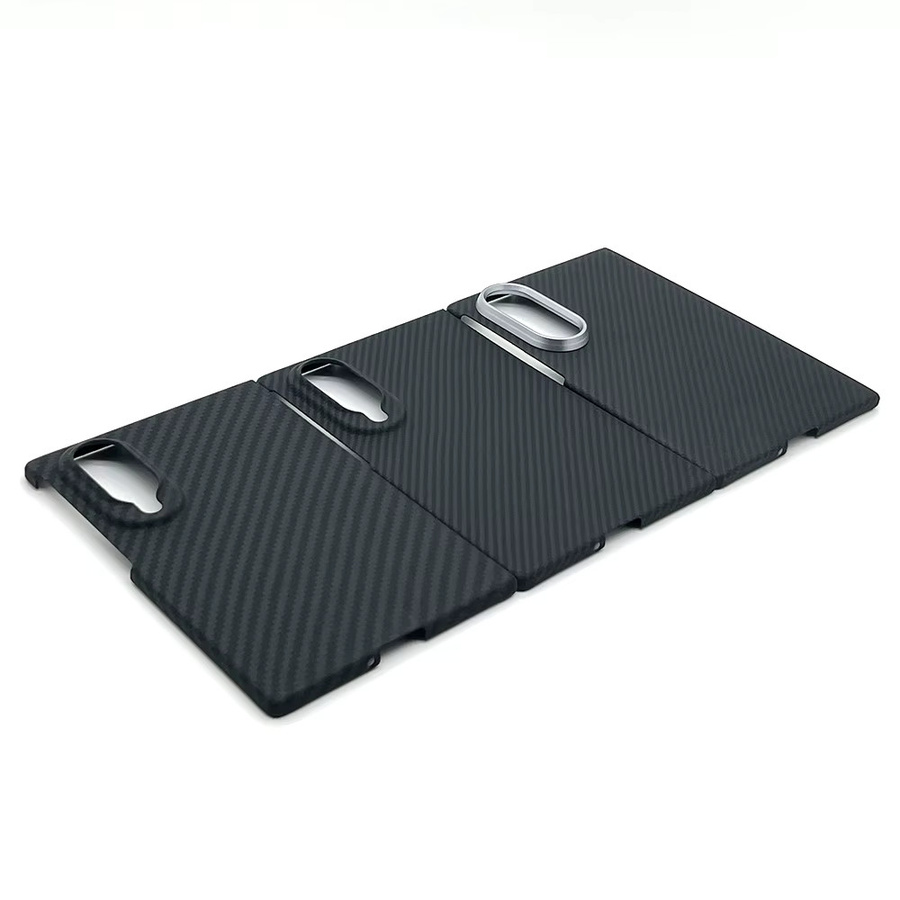 Samsung Galaxy Z Fold8 Schutzhülle aus Kohlefaser und Aramid-Kevlar in Schwarz und Braun - Bild 3