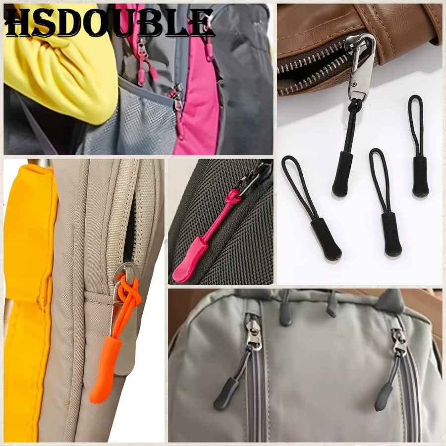 10 Stück bunte Kunststoff-Reißverschlusszieher aus PVC von HSDOUBLE für Taschen, Rucksäcke und Kleidung, Multicolor - Bild 4