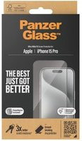 PanzerGlass Ultra-Wide Fit Displayschutzglas mit EasyAligner für iPhone 15 Pro, transparent - Bild 3