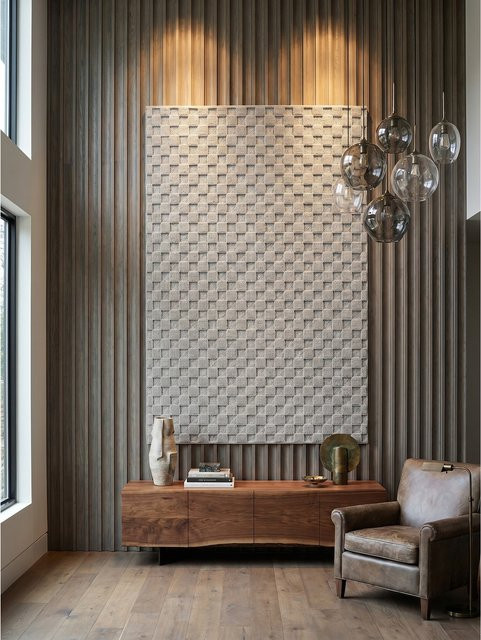 Flachgewebe-Teppich KADIMA DESIGN Schachbrett Silber B: 140 cm, T: 200 cm - Bild 1