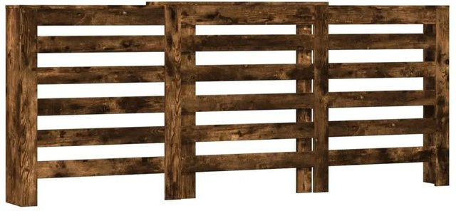 vidaXL Heizkörperverkleidung im Latten-Design in Räuchereiche, modern, Farbe: Braun, H x B x T: 83,5 x 205 x 21,5 cm - Bild 1